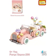 Loz Mini Block Serisi/ Pembe Araba -lz4210 290 Parça Oyuncak Yapım Seti