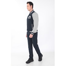 Erkek Kolej Ceket 3 Iplik Içi Fileli Kolej Ceket Lacivert Grimelanj