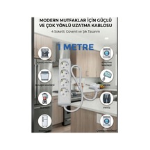 Vikomulti-let 4 Lü 1-15 Metre Arası Çocuk Korumali 3x2.5 % Yüz Tam Bakır Ttr Kablolu Uzatma Seyyar Markanin Özel Üretimi   Tse Fişli Bakir Kablolu 1 Metre - 895079064 1 Metre - 895079064 10 - 15 M