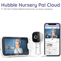 Hubble Nursery Pal Cloud Wifi-connect 5 Dijital Ekranlı Bebek Kamerası Beyaz / Beyaz