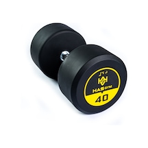 Hasgym 40 Kg Kauçuk Kaplı Profesyonel Olimpik Dumbbell Dambıl