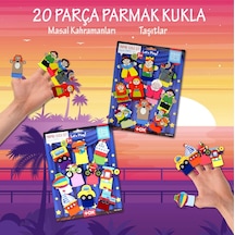 2 Set - 20 Parça Tox Masal Kahramanları Ve Taşıtlar Parmak Kukla