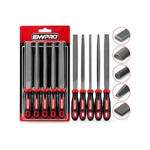 5pcs Çelik Eğe Seti Balık Sırtı - Üçgen - Kare - Yuvarlak - Düz Geniş Eğe 20cm+pls.sap 10cm 30cm Bx40