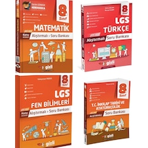 Gizli 2025 8. Sınıf Lgs Matematik + Türkçe + Fen + İnkılap Alıştırmalı Soru Bankası Seti 4 Kitap