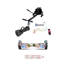 Elektrikli Kaykay Scooter Akıllı Denge Hoverboard + Hoverkart + Çanta Full Ledli Extrem Paket D19