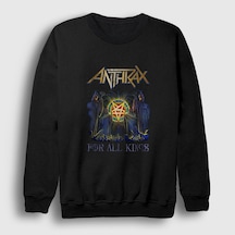 Presmono Unisex Kings Anthrax Sweatshirt Siyah