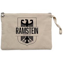 Rammstein Germany Krem Clutch Astarlı Cüzdan / El Çantası