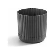 Omnipazar Krs-264 Zeraf Dekoratif Tabaklı Lüks Saksı Takımı 7.2 Litre No:4 Antrasit 116