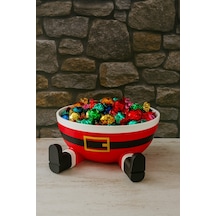 Noel Baba Şeklinde Kâse 3d Baskı Christmas Santa Bowl Yılbaşı Dekor & Şekerlik