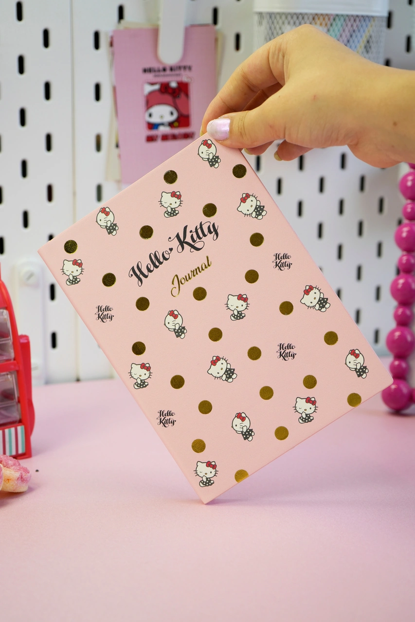 Hello Kitty Smyth Flexy Vegan Deri Kapaklı Defter 13x18 Cm, Çizgili, Koleksiyon Kapaklar Pudra Pembe
