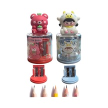 Mini Figürlü Sevimli 2 Li Kalem Traş 2 Adet Hazneli Kalemtıraş Çift Bıçaklı Kalem Açacağı Figürlü No1 Jumbo Ve Standart