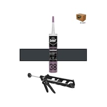 Selsil Silikonize Mastik 500 Gr Antrasit Gri 25 Adet , Plastik Tabanca Antrasit - Gri