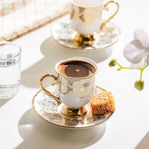 Nehir Ece 6 Kişilik 12 Parça Porselen Kahve Fincan Takımı