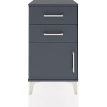 Arges Komodin Tek Raflı 2 Çekmeceli Tek Kapaklı 44x30x80 Antrasit-antrasit Antrasit