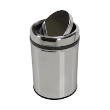 Vinoks Premium Serisi Pratik Döner Kapaklı 20 Litre Mutfak/banyo Çöp Kovası Paslanmaz Krom, 20l Diğer