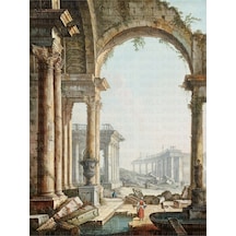 Capriccio With Ruins Pietro Bellotti Poster Duvar Kağıdı Renkli