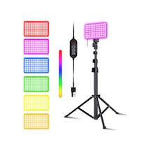 52 İnç Rgb Led Fotoğraf Video Işığı, 77 Rgb Boncuklar, Tüm Alüminyum Tripod, Benzersiz Işık Modları, Sıralı