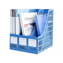 Ganzhoushop Ofis Dolabı 2 Parça Plastik Saklama Kutusu Dosya Depolama Masa Düzenleyici Kutu Sıralama Kutusu Dergi Rafı 3 Bölme