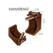 Perdemix Dekoratif Ray Montaj Aparatı Kısa Ayak 3 CM 6 Adet Ceviz