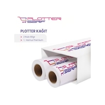 PlotterSarf® Premium 80 G Plotter Kağıdı 91.4 CM x 100 M 2 Rulo