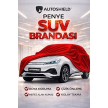 Byd Atto 3 Premium Penye Suv Araç Brandası Kalın Kumaş Garaj Brandası Oto Araç Koruma Örtüsü Kırmızı