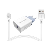 Sprange T30 18 W 3A Type-C Usb-A Başlık Data & Şarj Usb Kablo