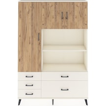 Arges Dolap 7 Raflı 5 Çekmeceli 3 Kapaklı 132x30x195 Aytaşı-çam/aytaşı Atlas Çam/aytası