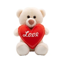 Pufu Toys Pelüş Kalpli Ayıcık 45 Krem 04031