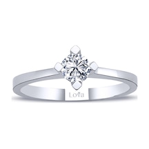 Lova E Renk 0,33 Karat Pırlanta Tektaş Yüzük - Idl - 1010143