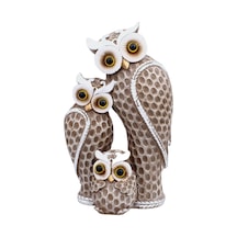 Suntek Nordic Masaüstü Baykuş Aile Heykeli Süsler Oturma