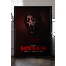 Scream Siyah Ahşap Çerçeveli Poster, Film Duvar Tablosu