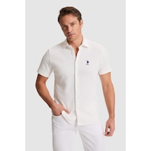 U.s. Polo Assn. Erkek Beyaz Gömlek Örme 50320217-vr013