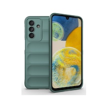 Galaxy Uyumlu A26 Kılıf Kamera Korumalı Esnek Silikon Parmak Şeritli Pazarplus Koyu Yeşil