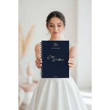 Çeyiz Defteri, Düğün Planlayıcı, Çeyiz Listesi, Çeyiz, Söz, Nişan, Kına, Balayı, Spiralli, 40 Sayfa, Lacivert Çok Renkli