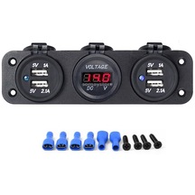 Marine Usb Voltmetre Usb Soketi Paneli 12-24v