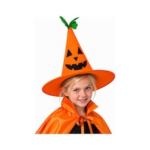 Çocuk Halloween Bal Kabağı Cadı Şapkası 10-11 Yaş 1