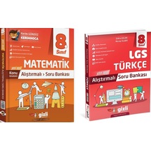 Gizli 2025 8. Sınıf Lgs Matematik + Türkçe Alıştırmalı Soru Bankası Seti 2 Kitap