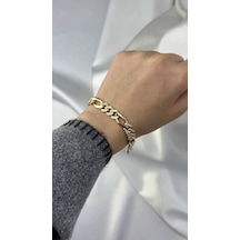 Taşlı Zigzag Model Altın Bileklik Sarı Altın