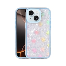 Apple Uyumlu   iPhone 14 Lumi Desenli Kapak - Mavi