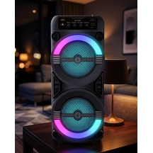 Rgb Işıklı Bluetooth Hoparlör Kablosuz Taşınabilir Stereo Speaker - Lisinya