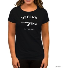 Defend Istanbul Siyah Kadın Tişört