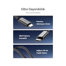 240w, 20 Gbps, 4k 60hz, Usb C&apos Den Usb C&apos Ye, Örgülü Hızlı Şarj, Görüntü Ve Veri Aktarım Kablosu Pd 3.2, 5a, İphone 15, 16, 17, M2 Macbook Pro, Air, İpad Pro Ve Galaxy S25, S24, S23 İle Uyumlu