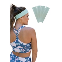 4lü Saç Bandı Pamuk Kadın Bandana Spor Kafa Bandı Mint