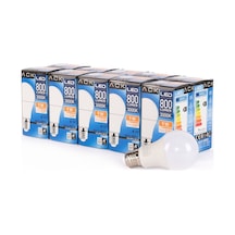 9w 10'lu Paket A60 Led Ampul 3000k Gün Işığı 800lm E27