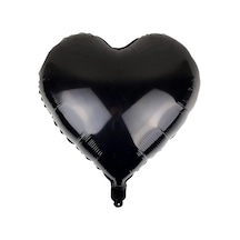 Siyah Kalp Folyo Balon 18 İnç - 45 Cm