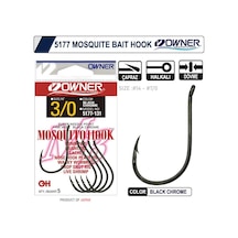 Owner 5177 Mosquito Hook Black Chrome Sinek İğne No: 4/0