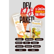 Propolis Ve Vitamin C İçeren Boğaz Spreyi Ve Efervesan Tablet Beta Glukan Kış Paketi 2'li