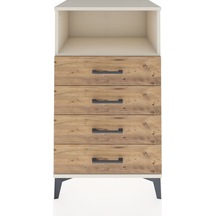 Hyperion Komodin Tek Raflı 4 Çekmeceli 60x44x106 Aytaşı-çam Aytaşı