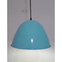 Riolight Retro Turkuaz Içi Beyaz Tekli Metal Sarkıt Çap: 28Cm