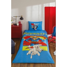 Özdilek Superman Best Friend Tek Kişilik Lisanslı Lastikli Çarşaf Çocuk Nevresim Takımı Mavi
